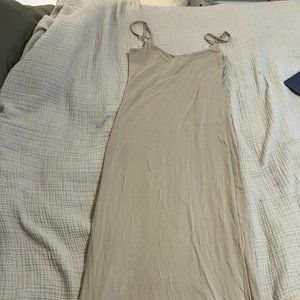 Tan Fitted Maxi Dress (NWT) Size M